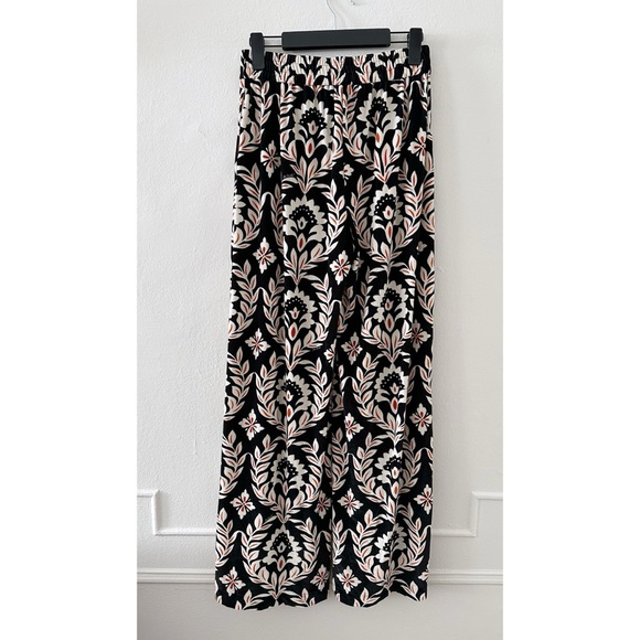 La DoubleJ Printed Stretch Velvet Wide Leg Trousers - Picture 2 of 6